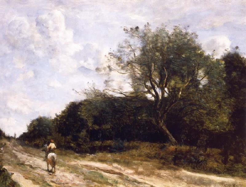 Jean Baptiste Camille  Corot Horseman on the road